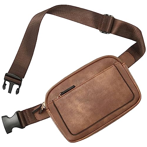 IQYU Hüfttaschen Für Gürteltasche für Frauen, Everywhere Umhängetasche, Verstellbarer Riemen, veganes, Damen-Gürteltasche Hüfttaschen Outdoor (Brown, One Size) von IQYU