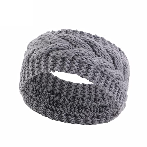 IQYU Jogging Zubehör Herren Damen Wollstirnband Warmes Stirnband Modisches Strickstirnband Laufen Damen Winter (Grey, One Size) von IQYU