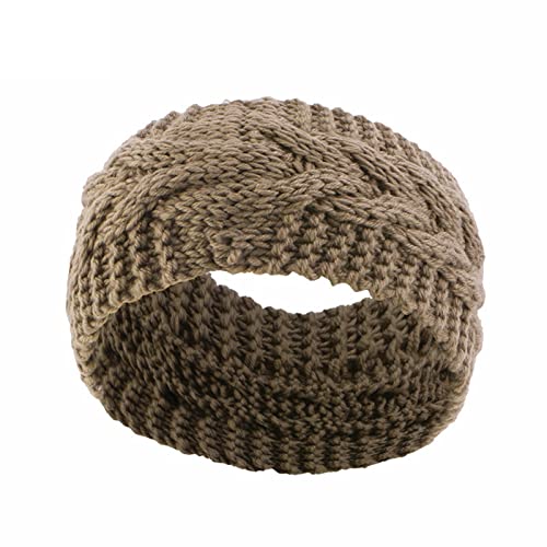 IQYU Jogging Zubehör Herren Damen Wollstirnband Warmes Stirnband Modisches Strickstirnband Laufen Damen Winter (Khaki, One Size) von IQYU