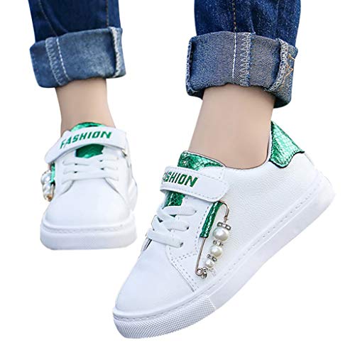 IQYU Kinderschuhe Mädchen 35 Sneaker - Kinderschuhe Mädchen 30 Schnürsenkel Schulschuhe Kinder Sportschuhe Outdoor Turnschuhe Jungen Trekkingschuhe rutschfest Hallenschuhe Sommer Gymnastikschuhe von IQYU