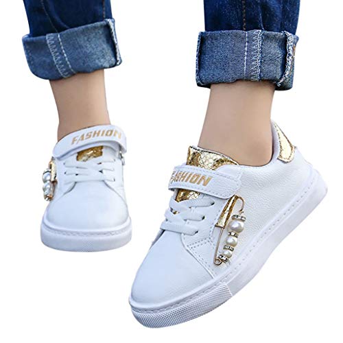 IQYU Kinderschuhe Mädchen 35 Sneaker - Kinderschuhe Mädchen 30 Schnürsenkel Schulschuhe Kinder Sportschuhe Outdoor Turnschuhe Jungen Trekkingschuhe rutschfest Hallenschuhe Sommer Gymnastikschuhe von IQYU