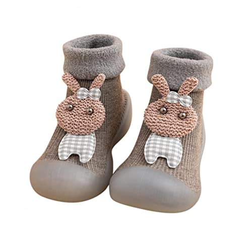 IQYU Lauflernschuhe Mädchen Kleinkind Schuhe Baby Lauflernschuhe Jungen Babyschuhe Kinderschuhe rutschfeste Bodenschuhe Weicher Boden Bodensocken Stricken Sockenschuhe Anti-Rutsch-Socke Schuhe von IQYU