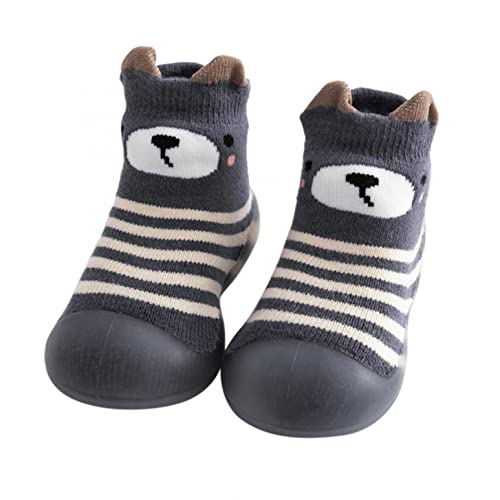 IQYU Lauflernschuhe Mädchen Kleinkind Schuhe Baby Lauflernschuhe Jungen Babyschuhe Kinderschuhe rutschfeste Bodenschuhe Weicher Boden Bodensocken Stricken Sockenschuhe Anti-Rutsch-Socke Schuhe von IQYU