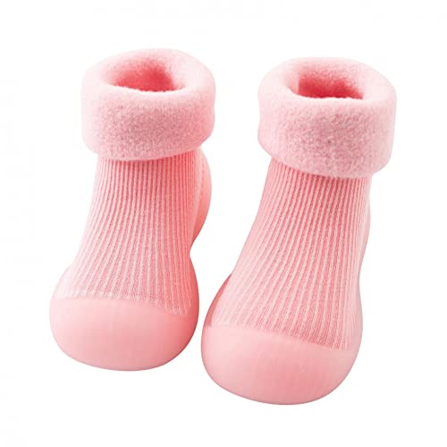 IQYU Lauflernschuhe Mädchen Kleinkind Schuhe Baby Lauflernschuhe Jungen Babyschuhe Kinderschuhe rutschfeste Bodenschuhe Weicher Boden Bodensocken Stricken Sockenschuhe Anti-Rutsch-Socke Schuhe von IQYU