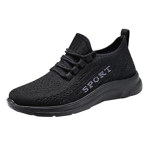 IQYU Laufschuhe Turnschuhe Damen Sneaker Flache Straßenlaufschuhe Weich Leicht rutschfest Atmungsaktiv Walkingschuhe Outdoor Tennisschuhe Casual Sportschuhe Bequeme Freizeitschuhe Sportschuhe von IQYU