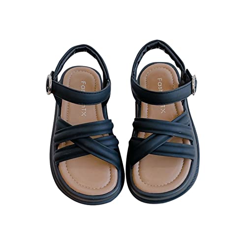 IQYU MäDchen Sandalen Open Toe Mesh Design Roman Sandalen Flache Sandalen Sommer Rutschfeste Kleid Schuhe LäSsige Mode Flache Schuhe Strandschuhe Wasserschuhe Kinder Kleinkind Schuhe von IQYU