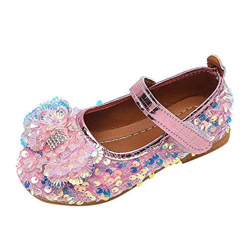 IQYU Mary Jane Schuhe MäDchen, Sommer Mädchen Freizeitschuhe Prinzessinnen Schuhe Kinderschuhe FrüHling Sommer Ballerinas Elegante Schulschuhe Sandalen FüR Hochzeit Pailletten Ballerinas von IQYU