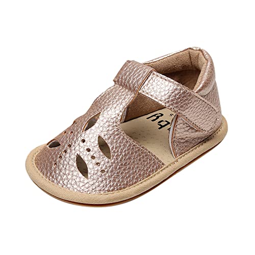 IQYU Neugeborene Kleinkind Schuhe Einzelne erste Mädchen-Sommer-hohle Schuhe Schuhe Sandalen für 324M aus Kleinkind Jungen Kleinkind flache Baby Sandalen Halbschuhe Jungen 23 von IQYU