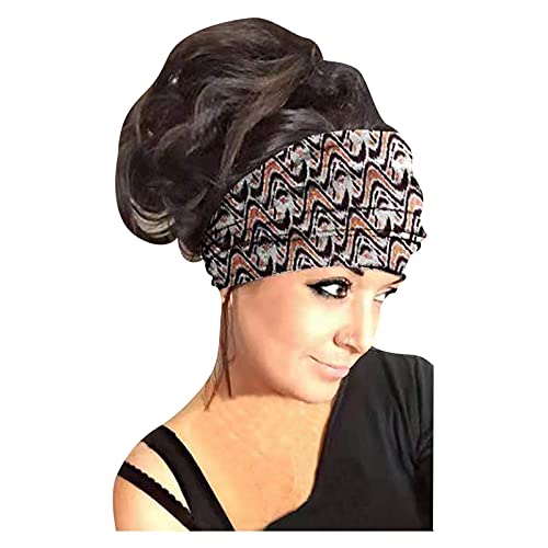 IQYU Rennrad Brille Damen Bandana elastischer Kopf Wrap Women 's Band Headband Haarreif Fahrrad Outfit Herren Rot (Black, One Size) von IQYU