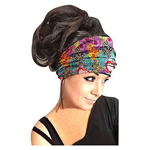 IQYU Rennrad Brille Damen Bandana elastischer Kopf Wrap Women 's Band Headband Haarreif Fahrrad Outfit Herren Rot (Multicolor, One Size) von IQYU