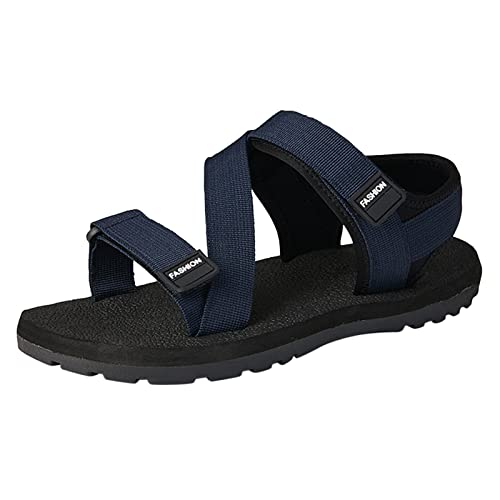IQYU Sandalen Herren Freizeitschuhe Offen Sandaletten Atmungsaktive Trekkingsandalen Wasserfest Outdoor Sandalen Koreanische Ausgabe Strandschuhe Bequem Klettverschluss Wanderschuhe von IQYU