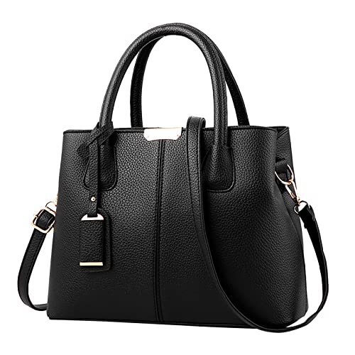 IQYU Schürze Damen Lustig Mit Taschen Handtasche für Frauen Geräumige Handtaschen Damen Geldbörse Satchel Schultertasche Tote Ledertasche Marienkäfer Taschen Lampe (Black, One Size) von IQYU