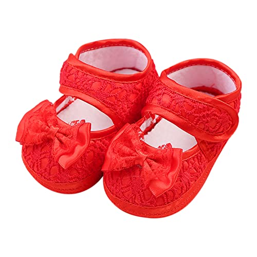 IQYU Schuhe Größe 12 Mädchen-Babyschuhe Lauflernschuhe Sommer Atmungsaktive Kleinkind Schuhe rutschfest Baby Schuhe Taufschuhe Weich Gehen Flache Baby-Schuhe Badesandalen Prinzessin Schuhe von IQYU