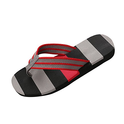 IQYU Schwarze Schuhe Herren 45 Flip Outdoor-Flops männliche Farben Sandalen gemischte Innen-Männer oder Sommer Slipper Herren Schuhe Slipper 46 (Grey, 40) von IQYU