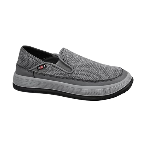 IQYU Skate Schuhe Herren Mit Rolle Mode Frühjahr Und Sommer Männer Sport Schuhe Flachen Boden Leichte Mesh Atmungsaktive Slip Auf Bequeme Einfarbig Einfache Eigenschaften: Schuhe 38 Herren (Grey, 41) von IQYU