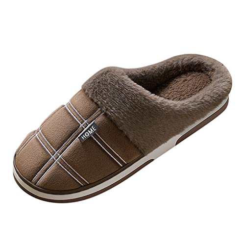IQYU Slipper Herren Weiche Winter-Warmth Bodenschuhe Leicht Und rutschfeste Halbpantoffel Atmungsaktive Freizeitschuhe Fashionable Paar Schuhe Bequem Hausschuhe von IQYU