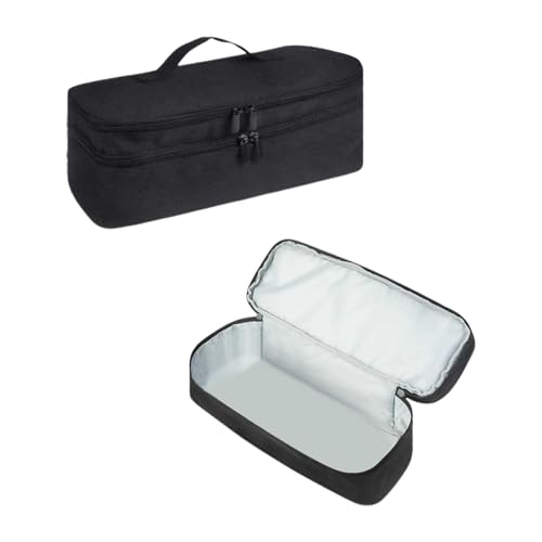 IQYU Taktische Hüfttasche Kleine Taschen Utility Gadget Doppelschichtige Reise-Tragetasche für Haartrockner, Wasseraufbewahrung, Organizer, Tasche, kompatibel (Tasche) Damen Große (Black, One Size) von IQYU