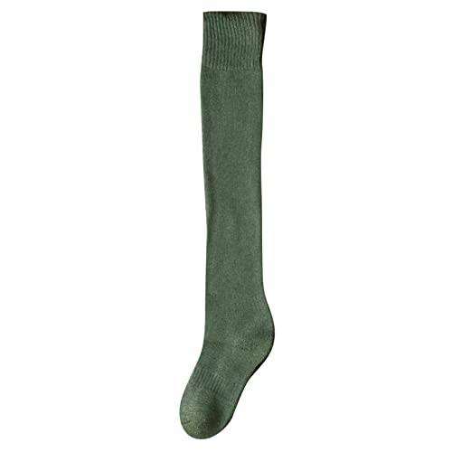 IQYU Unisex warme, mittellange Overkneesocken für Damen halten die warme Socke hoch, das Knie, leichte Socken für den Innenbereich Strümpfe Kniebundhose (Green, One Size) von IQYU