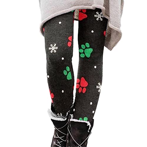 IQYU Winterleggins Bunt ThermoLeggins Damen Mit Motiv Thermoleggins Blickdicht Strumpfhosen Winter Thermo Laufhose Muster Yogahosen Baumwolle Warm Jogginghose MäDchen Freizeithose Winter Leggings von IQYU