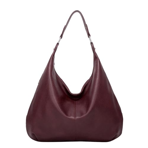 IQYU compatible with Motorrad Taschen Solide Quasten-Muttertasche, große Kapazität, eine Schultertasche, Einkaufstasche Taschen Original (Red, One Size) von IQYU