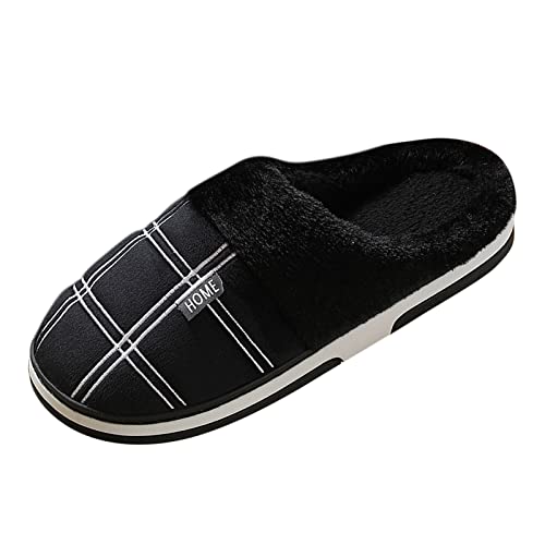 IQYU plusch Hausschuh Zweifarbige Hausschuhe rutschfeste Cozy Slippers Herren Sommersandalen Herren Hausschuhe 44 Winterhausschuhe Filzpantoffeln Gefüttert Warm Slipper von IQYU