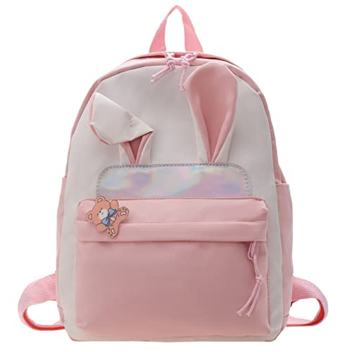 IQYU Kinderrucksäcke Jungen Jungen und Mädchen Schultasche Mode Rucksack niedlichen Cartoon Ohr Rucksack Deutet Kinderrucksäcke (Pink, One Size) von IQYU