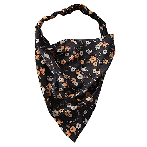 Kopftuch Damen Sommer Blumenhaarbandanas Kopftuch Frauen Bandana Print Haarschal Dreieck Haartuch mit Krawatten Kopftuch Fitness Stirnband Winter (H, One Size) von IQYU