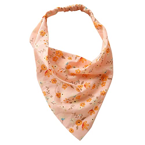 Kopftuch Damen Sommer Blumenhaarbandanas Kopftuch Frauen Bandana Print Haarschal Dreieck Haartuch mit Krawatten Kopftuch Fitness Stirnband Winter (J, One Size) von IQYU