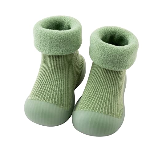 IQYU Lauflernschuhe Mädchen Kleinkind Schuhe Baby Lauflernschuhe Jungen Babyschuhe Kinderschuhe rutschfeste Bodenschuhe Weicher Boden Bodensocken Stricken Sockenschuhe Anti-Rutsch-Socke Schuhe von IQYU