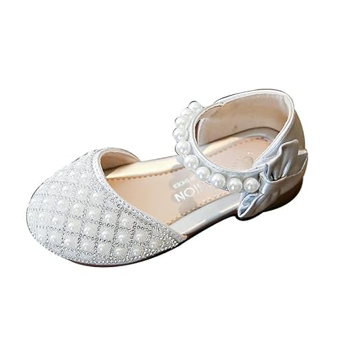 Prinzessinnen Schuhe Kinder Mädchen Rosa - Kinderschuhe Mädchen 27 Glitzer-Tanzschuhe Mary Jane Schuhe Strass-Steine Prinzessin Schuhe Baby Kristall Schuhe Festliche Hochzeit Schuhe Schulschuhe von IQYU