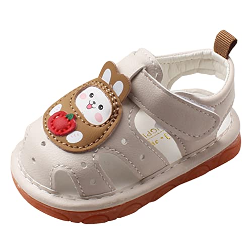 Sandalen Strand Baby Baby Mädchen Jungen,Babyschuhe Lauflernschuhe Mädchen Open Toe Rutschfeste Squeak Sandals Babyschuhe Flach Gummi Anti-Rutsch Sandalen Sommerschuhe Größe 16-20 von IQYU