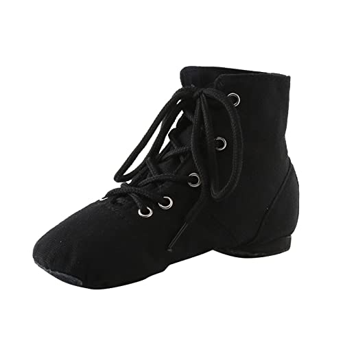 Sneaker 33 Mädchen Kinderschuhe Tanzschuhe Warm Dance Ballett Performance Indoor Schuhe Yoga Tanzschuhe Hallenschuhe Mädchen 28 (Black, 38 Big Kids) von IQYU