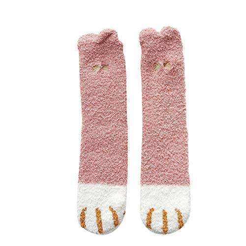 Socken Katze 38 1 Paar dickende Frauen Winter Korallen Autumn Socken Animal samt Socken Socken Herren Kurz (Multicolor4, One Size) von IQYU