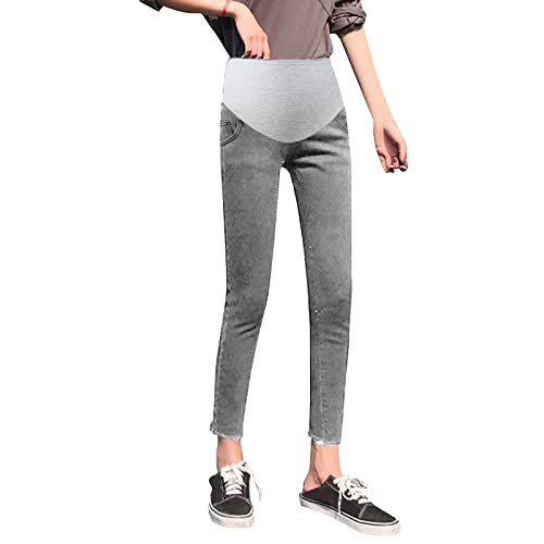 Umstandsjeans Damen Jegging Maternity Umstandshose, Denim Leggings FüR Schwangerschaft, Schwangerschaftshose, Jeans Hose Skinny FüR Schwangerschaft Maternity, Umstands-Jeans Jeggins, Umstandsmode von IQYU