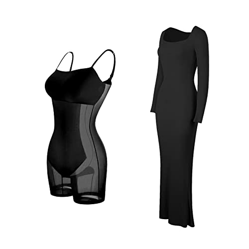 Wickelkleid Damen Lang Langarm Square Neck Lang Kleid Slim Fit Casual Basic Solid Kleid Elegant 2-Teilig KnöChellanges Kleid Langarmkleid GroßE GrößEn Sexykleid Festtagskleid Wickelkleid Damen Lang Langarm Square Neck Lang Kleid Slim Fit Casual Basic Solid Kleid Elegant 2-Teilig KnöChellanges Kleid Langarmkleid GroßE GrößEn Sexykleid Festtagskleid von IQYU