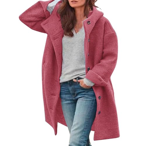 Winterjacken Für Damen Lang Wolle - Damen Jacke Herbst Lang-Wolljacke Elegant Übergangsjacken Warm Große Größen Wollmantel Mit Kapuze Plüschjacke Fleece-Wintermantel Winter Übergang-Mantel Trenchcoat Winterjacken Für Damen Lang Wolle - Damen Jacke Herbst Lang-Wolljacke Elegant Übergangsjacken Warm Große Größen Wollmantel Mit Kapuze Plüschjacke Fleece-Wintermantel Winter Übergang-Mantel Trenchcoat von IQYU