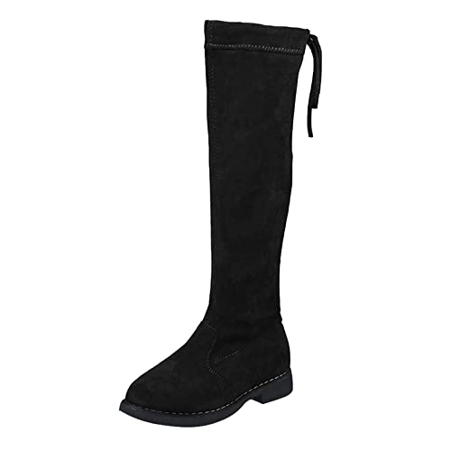 Winterstiefel Reitstiefel Plus Samt Langschaft Stiefel Prinzessin Schuhe Kinderstiefel Rutschfest Stiefeletten Winterschuhe Herbst und Winter Schlupfstiefel Winterstiefel Mädchen Halbschaftstiefel von IQYU