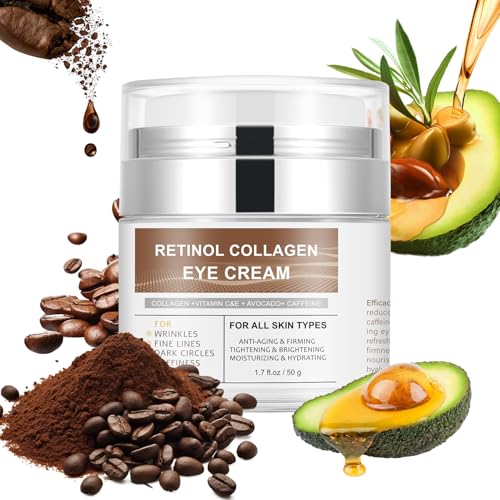 Irev Augencreme mit Kollagen und Retinol, Kaffee und Vitamin C, für Taschen, Falten und Augenringe, Weihnachtsgeschenke für Frauen, Behandlungscreme für 400 ml (Packung mit 1 Stück) von IREV