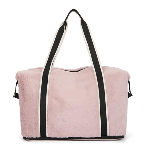 Frauen Sporttasche Reise Fitness Handtasche Casual Reise Seesack Outdoor Sport Wochenende Freizeit Leichte Touring Lagerung Taschen(Pink) von IRFHDCX