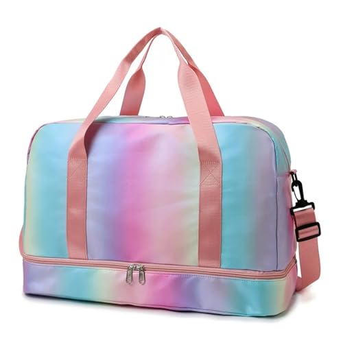 Frauen Sporttasche Reise Fitness Taschen for Schuhe Outdoor Schulter Sporttasche Täglich Trocken Nass Handtaschen(Pink) von IRFHDCX