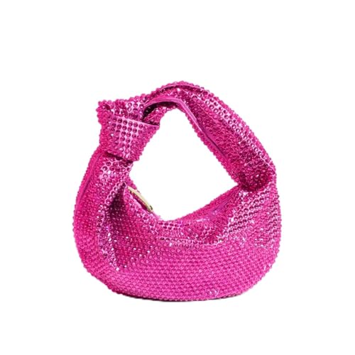 IRFHDCX Damen-Clutch, Strass-Abendtasche, geknotet, glitzernde Kristall-Diamant-Hochzeitshandtasche, glitzernde Partytasche(B) von IRFHDCX