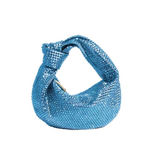 IRFHDCX Damen-Clutch, Strass-Abendtasche, geknotet, glitzernde Kristall-Diamant-Hochzeitshandtasche, glitzernde Partytasche(F) von IRFHDCX