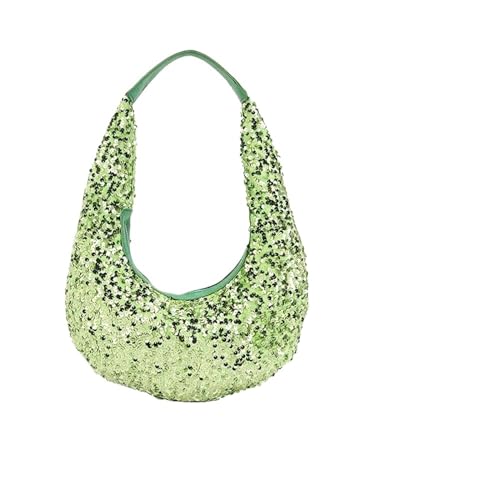 IRFHDCX Glitzer-Diamant-Abendtasche mit Knotengriff, Strass-Bling-Damen-Abendtasche, glitzernde Kristall-Hochzeits-Tasche mit Henkel(Green-01) von IRFHDCX