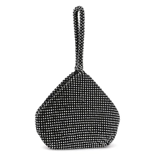IRFHDCX Große Größe Strass Abendtaschen Frauen Tageskupplung Reißverschluss Diamanten Weiche Ankunft Dame Mode Handtaschen Geldbörse(YM4325black-big) von IRFHDCX