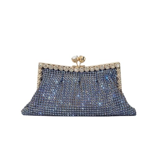 IRFHDCX Mode-Clutch mit Strasssteinen for Damen, Shinny-Diamanten, Abend- und Party-Geldbörsen(Blue) von IRFHDCX