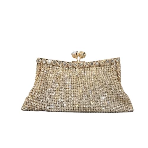 IRFHDCX Mode-Clutch mit Strasssteinen for Damen, Shinny-Diamanten, Abend- und Party-Geldbörsen(Gold) von IRFHDCX