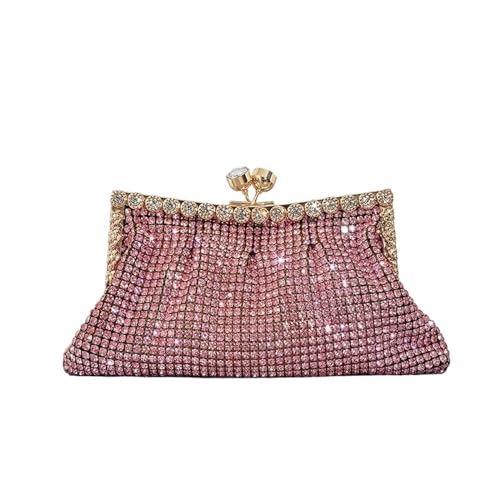 IRFHDCX Mode-Clutch mit Strasssteinen for Damen, Shinny-Diamanten, Abend- und Party-Geldbörsen(Pink) von IRFHDCX