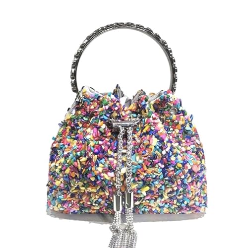 IRFHDCX Taschen for Frauen Handtasche Glänzende Diamant Tasche Abend Bankett Tasche Kristall Strass Umhängetasche(Multicolored-A) von IRFHDCX