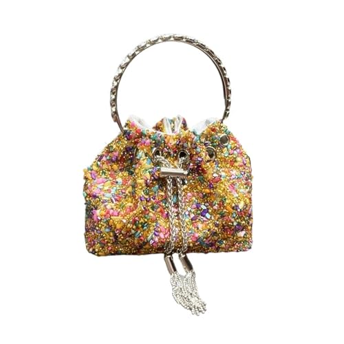 IRFHDCX Taschen for Frauen Handtasche Glänzende Diamant Tasche Abend Bankett Tasche Kristall Strass Umhängetasche(Multicolored-E) von IRFHDCX