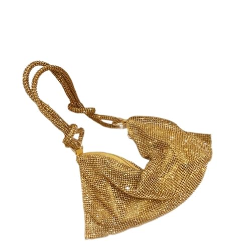 IRFHDCX Umhängetaschengriff, glänzende Strasssteine, Abend-Clutch, Geldbörse, Kristall-Geldbörsen und Handtasche(Gold big) von IRFHDCX